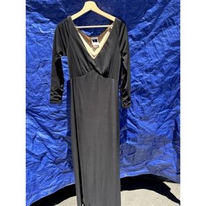 Tadashi long black dress with sequins size US L